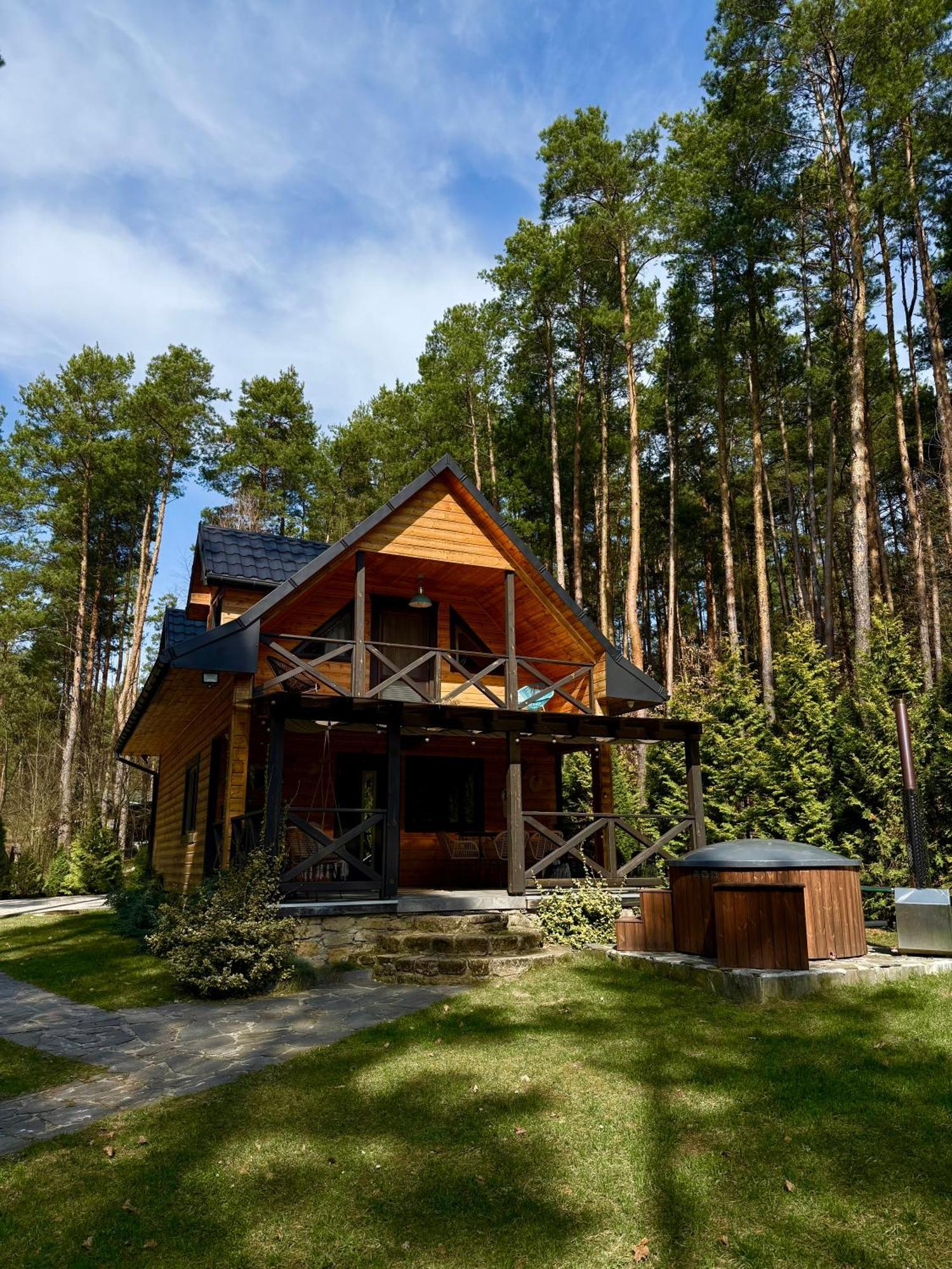 Domek w lesie nad zalewem Chancza Zewnętrze zdjęcie